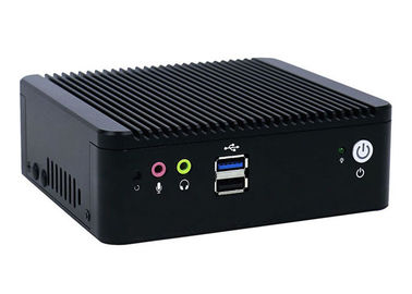 4 COM RS232 Industrial Fanless Mini PC Fanless Embedded Computer 6 USB For Entry Exit Terminal