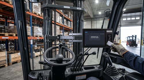 Ultime soluzioni aziendali su I computer montati sui veicoli trasformano i carrelli elevatori in terminal di magazzino connessi