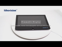 Monitor LCD touchscreen industriale con dimmer per regolare manualmente la luminosità dello schermo