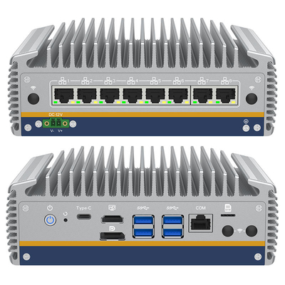 Buon prezzo 14th Gen Core Ultra i5/i7 Network Security Mini PC 8*Intel I226 LAN X86 Industrial Firewall Router Pfsense Mini PC online
