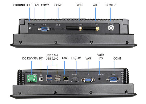 Buon prezzo PC industriale a 10,4 pollici 19W impermeabile del pannello di tocco 1024x768 online