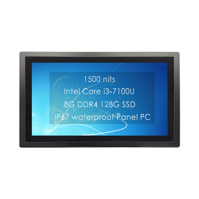 24 pollici IP67 impermeabile con pannello tattile incorporato PC con trattamento antiabbagliamento in vetro temperato 7H