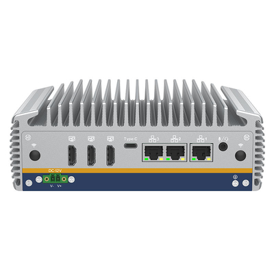 Buon prezzo Mini PC senza ventilatore a raffreddamento passivo Intel Core Ultra di 14a generazione con AI NPU 3*HD-MI 3*2.5G RJ45 1*Type-C online