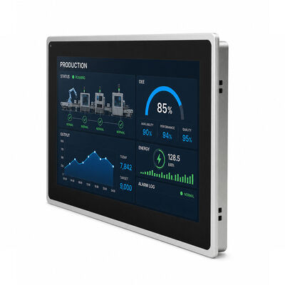 Buon prezzo PC a pannello industriale senza ventilatore con luminosità di 1000 Nits e schermo tattile impermeabile IP65 per uso esterno online