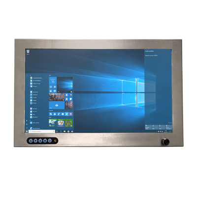 Ip67 a 15,6 pollici 1920 x luminosità manuale 1080 di adeguamento del monitor LCD dello schermo attivabile al tatto di risoluzione